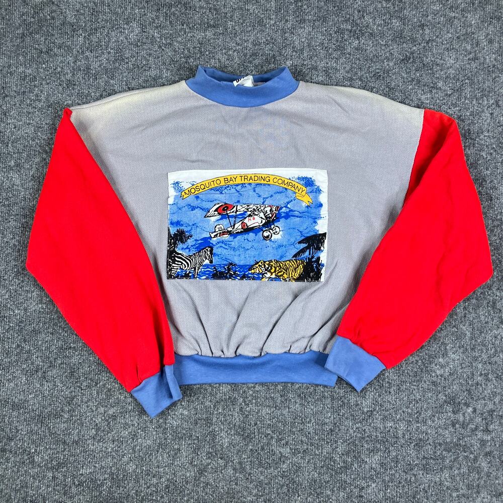 UMS Mosquito Bay Sweatshirt Boys XL Vintage Pullover‎ Colorblock Graphic